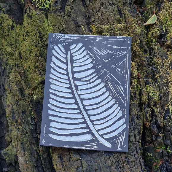 Cards - Tasmanian Fern Frong D2 Black White