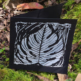 Cards - Monstera Leaf D1 Black White