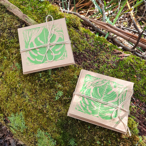 Cards - Monstera D1 Brown Green