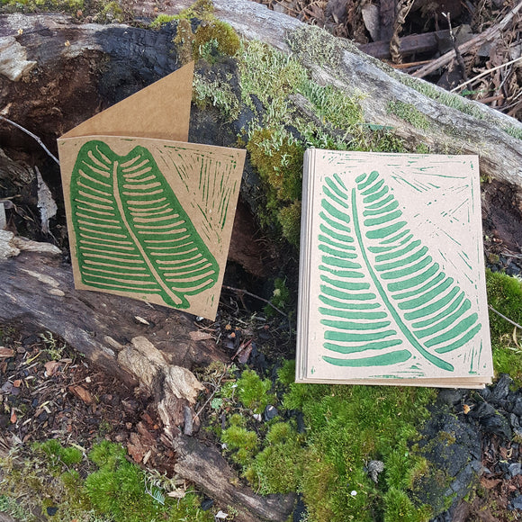Cards - Tasmanian Fern Frong D2 Brown Green